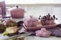 Le Creuset Stoneware Small Flower Ramekin with Lid (Brilliant Lavender). 