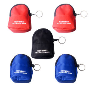CPR First Aid Training Small Bags CPR Keychain First Aid Masks with Gloves and Wipe 5 Packs