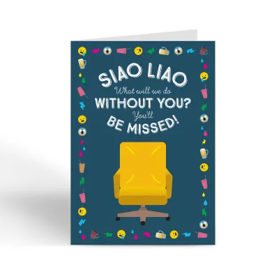 Singapore Souvenir Greeting Card – Siao Liao Farewell Goodbye Bye (LARGE A4 SIZE)
