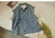 Women's Korean Loose Fashion Lapel Button Denim Vest. 