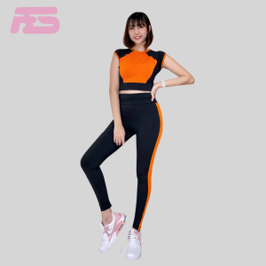 AFS SPORWEAR Setelan Crop Zippy Sport Women/Setelan Senam Zumba Aerobik Gym Fitness Yoga Wanita