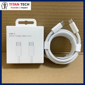 (SG LOWEST) 240W Fast Charging Nylon Braided USB C to USB C Cable 2M Type C Compatible For Apple iPhone 17 16 15 Pro Max