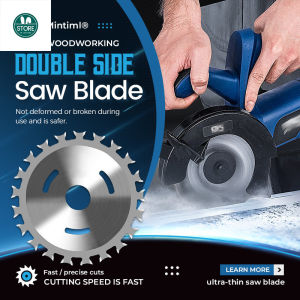 1Pcs Alloy Woodworking Double Side Saw Blade Circular Cutting Disc Rotating Drilling Tool For Wood Plastic Aluminum And Steel