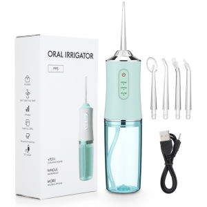 Smart Electric Oral care Water Flosser 4 Heads 220ML Oral Irrigator Rechargeable 3Modes Water Flosser Cordless