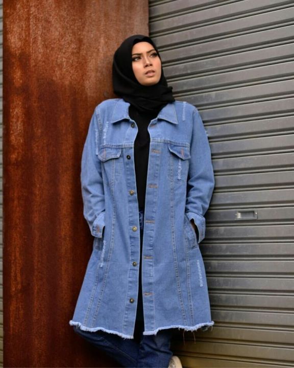 Jacket jeans store muslimah