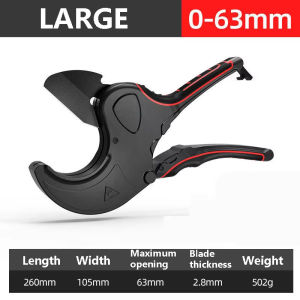 63mm/75mm PPR/PVC pipe professional rapid scissorsSelf-Locking Ratchet Pemotong Paippipe fast cutting plier Tahan lama