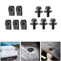 Set 5 bộ bu lông chắn bùn và kẹp đai ốc chữ U 6mm bằng kim loại cho thân xe hơi , Đinh tán , chốt , ốc ô tô. 