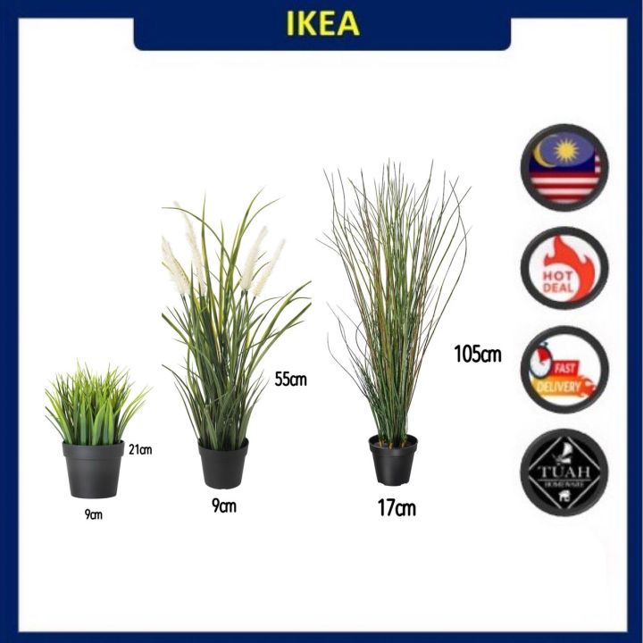 IKEA FEJKA Artificial Potted Plant Grass Lazada