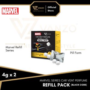 Vanzo Ready Stock Original原装正版 𝗩𝗔𝗡𝗭𝗢 Marvel Series Car Vent Perfume Captain America Ironman Thor Vanzo漫威迷你风口汽车香薰