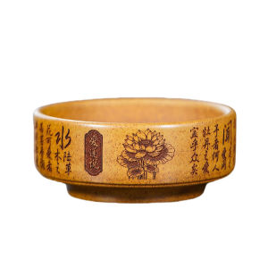 壶芝宴宜兴原矿紫砂茶杯龙吟金砂段泥满刻幽居山色主人杯会客杯