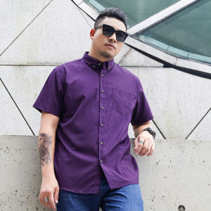 60-175KG Oversized L-10XL Mens Plus Size Short Sleeve Summer Solid Color Shirts