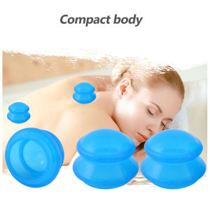 4pcs Silicone Massage Cups relieve fatigue Vacuum Suction Cup Set AntiCellulite Jar Deep Tissue Facial Cupping Relaxation Body Care