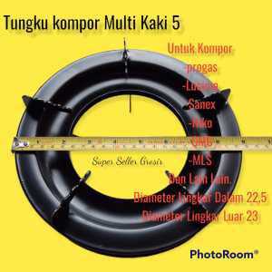Tatakan kompor bulat kaki 5 multi - nampan multi - tatakan