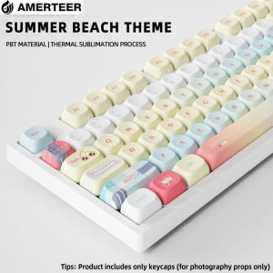 MOA Profile 121keys Summer Beach Theme PBT Dye Sublimation Keycap set for Mechanical Keyboard