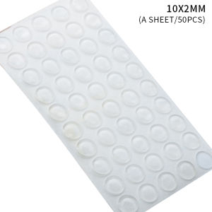 50Pcs Clear Silicon Protective Blister Pad Rubber BumperNon-slip Self Adhesive Tape Anti Slip Glass Table Top Bumpers Round Door Cabinet Bumper Pads Feet