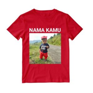 BAJU ANAK 17 AGUSTUS KAOS SABLON NAMA DAN FOTO TANPA MINIMAL ORDER