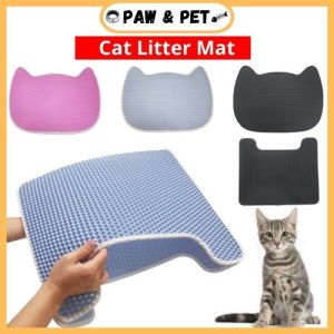 Cat Litter Mat High Elasticity EVA Foldable Honeycomb Sanitary Double Layer Trapper Mat Waterproof Cat litter pad pee sand toilet