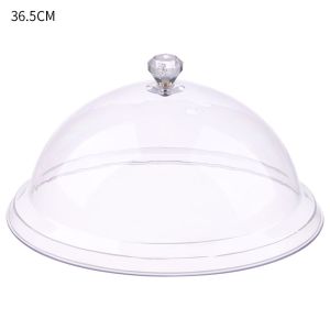PAZNUL Transparent Dust-proof Dessert Storage Tray Round Dish Creative Acrylic Cake Bread Plate Food Cover Fruit Display Holder Dust-Proof Food Cover