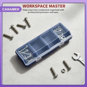 【CANAMEK】 Hộp xếp nhiều ngăn đựng ốc vít và các bộ phận nhỏ-Hộp đựng đồ kim khí và trang sức bằng nhựa bền chắc