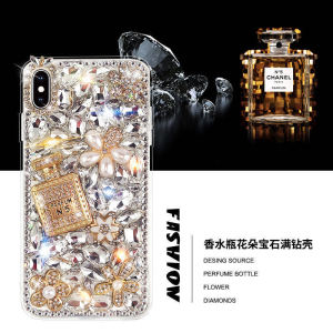 Luxury Diamond perfume bottle Phone Case For OPPO Realme C55 C33 C33s C30 C31 C35 C21Y C21 C20 C11 C12 C15 C17 Realme 5 5i 5Pro 6 6i 7 4G 7 5G 7i 7Pro 8i 8 9i 9 Pro 10 Pro Casing Personalized fashion girl mobile phone case