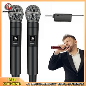 Winnereco Wireless Microphones for Karaoke and Singing Portable Audio Microphones with Dynamic Sound Quality Ideal for Church Events