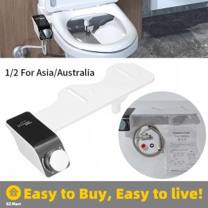 【Fast Shipping】 Cold and Hot Water Toilet Bidet Self Cleaning Bidet Feminine Toilet Water Spray Bathroom Hygienic Shower Double Nozzle Toilet-Bidet