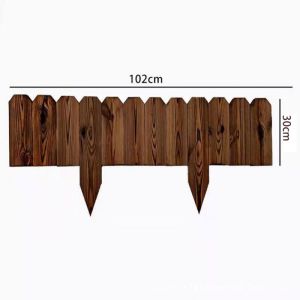 Wooden Garden Fence Outdoor Edging Flexible Lawn Border Pagar Kayu Taman for Landscaping Home Garden Decoration Easy Install Wooden Ground Fencing for Flower Beds Durable and Stylish