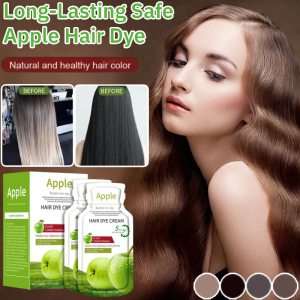 Apple Bubble Hair Dye Natural Plant Extract Hair Coloring Cream Long-Lasting Safe Covers Gray Hair遮盖白发