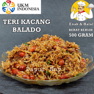 TERI KACANG BALADO DAUN JERUK 500 GRAM ENAK TERI NASI MEDAN SIAP SAJI FRESH TANPA PENGAWET ALAMI