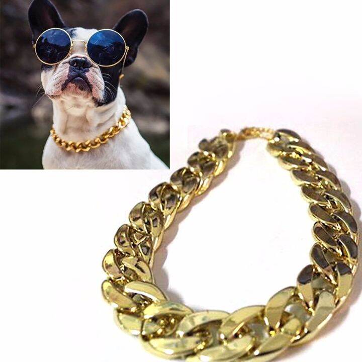 Gold plated dog outlet chain collar