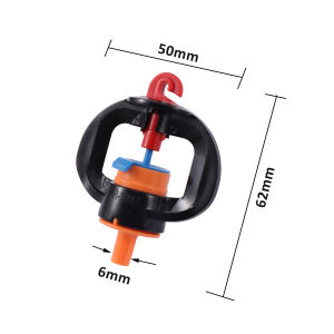 หัวฉีดไมโครการหักเหของแสงแบบหมุนสำหรับแขวนระบบสเปรยย์หมุนสวนน้ำชลประทานการปล่อยน้ำแบบหมุน1ชิ้น
