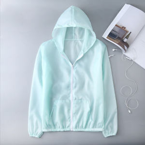 ชุดป้องกันแสงแดดแบบใหม่ ปรับแต่งโลโก้ เสื้อผ้าชายหาด เสื้อแจ็คเก็ตแขนยาว ชุดป้องกันแสงแดด บางเฉียบ โปร่งใส ปรับแต่งได้