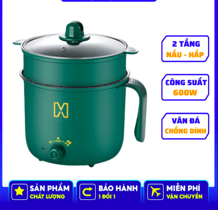 Nồi lẩu điện đa năng chống dính, Nồi lẩu mini, Nồi lẩu điện 2 tầng ...