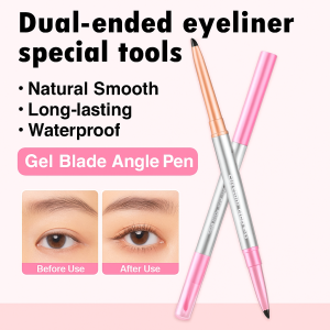 Long-Wear Gel Eyeliner Pen Waterproof Quick-Dry Eyeliner Gel Pencil High Pigment Smudge-Proof Beginner-Friendly for Lasting Definition