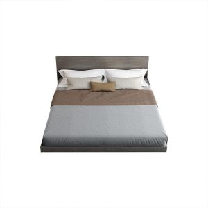 Milk Oil Style Tatami Bed Japanese Modern Simple Single and Double with Storage Side Cabinet Low Bed Small House Floor Platform
