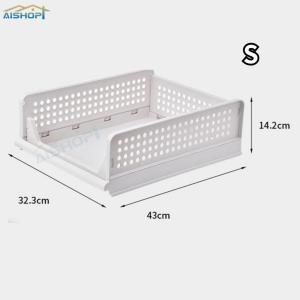 [SG Stock]Stackable Storage Drawer  Clothes Organizer Plastic Container Modular Retractable Storage Shelf organiser for Closet