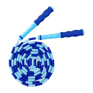 Adjustable Length Jump Rope Colorful Segmented Beaded Skipping Rope Soft Beaded Jumping Rope for Fitness Exercise
