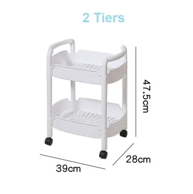 Kitchen Storage Trolley Rack with Wheels | Multi-Purpose Home Organizer Rack Cart for Home Office| Rolling Utility Shelf for Kitchen Bathroom & Living Room
