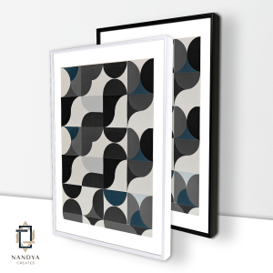 NandyaCreates - Poster Dinding Aesthetic Frame Block A3 & A4 - Abstract / Scandinavian Wall Art