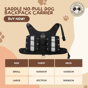 ✅[SG] SADDLE NO-PULL DOG BACKPACK CARRIER ★ Great for Workout ★ SG Stock ★ Kopi Lobang ★ For Dog Cat