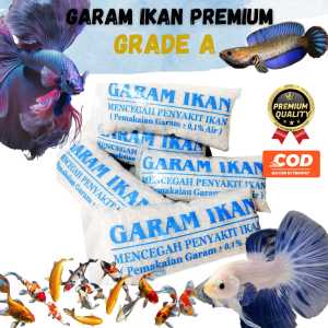 GARAM IKAN GRADE A PREMIUM KUALITAS PUTIH KRISTAL 500 GRAM BAGUS BUAT SEGALA JENIS IKAN