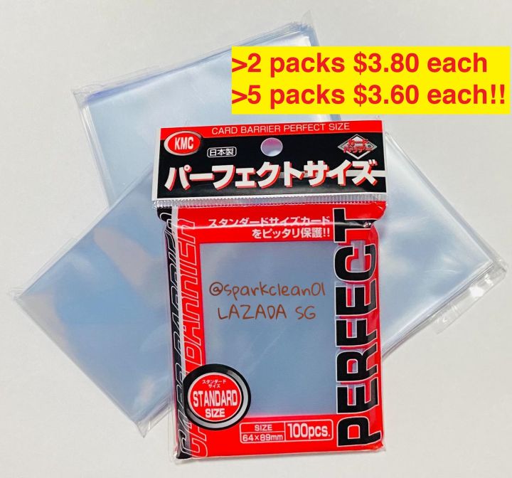 1 Pack 100 Pieces KMC Perfect Fit Inner Sleeves Top Load Acid Free 64x89mm  Standard Pokemon TCG OEM DIRECT FACTORY NO EXTERNAL PACKAGE | Lazada  Singapore