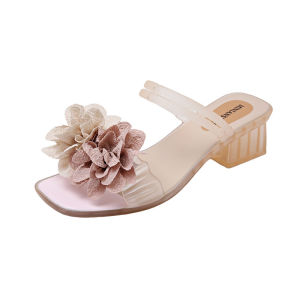 Free Shipping WomenS Mid-Heel Wedge Sandals Suitable For Outdoor Wear Featuring Floral Designs And Can Be Worn In Two Ways Thick-Soled Sandals For Women Perfect For A Vacation Style And Ideal For Summer Outdoor Wear