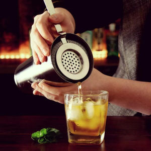 Saringan Es Shaker Cocktail Mocktail Cross Cocktail Ice Filter Barista Tools Equipment Bar Strainer Stainless Steel