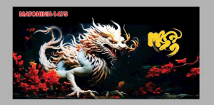 Tranh Bể Cá 3D Decal Dán Hồ Cá Mẫu Rồng Tặng Tem Cảnh Báo