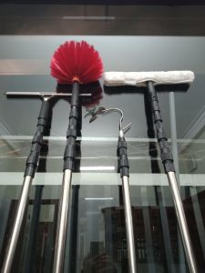 Chổi quét mạng nhện vệ sinh trần nhàsào rút inox đa năng kết hợp lau kính+gạt nước mưamóc cành câyhái hoa quả trên caocán vợt cáphơi đồquần áo