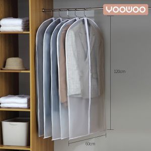 YooWoo jas baju gaun anti air Pelindung pakaian jas gaun baju Cover gantungan baju jas gaun anti debu