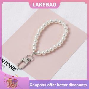 【LAKEBAO】 Mô Phỏng Ngọc Trai Móc Chìa Khóa Cho Aorpods Túi Mặt Dây Chuyền Cổ Tay Đính Cườm Móc Chìa Khóa Cho Phụ Nữ Điện Thoại Di Động Phụ Kiện Tự Làm
