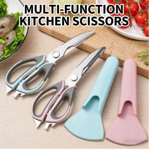 Stainless Steel Kitchen Scissors Tool Multifunctional Scissors for Cutting Meat Vegetables with Antiskid Handle