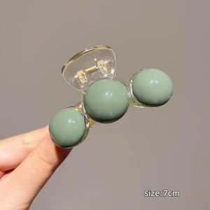 🔥🔥Roman Holiday Korean Green Pearl Hair Clip Elegant Fashion Large Curly Hair Claw Women Girls Hair Accessories